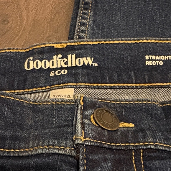 NWT Goodfellow &  Co. Medium Wash Straight Flex Jeans 32 x 32 - Picture 5 of 8